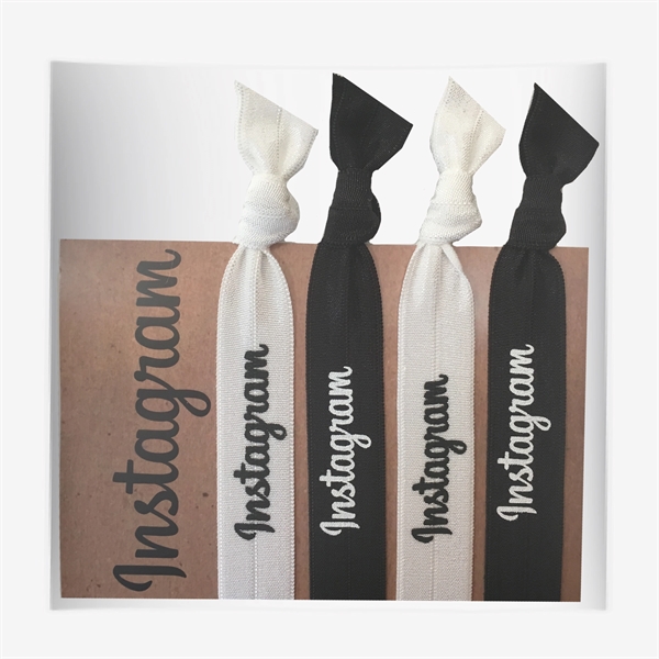 Hair Ties w/ Custom printed Backer Card - 4 Pack... from ASI 80127 Quashies, LLC