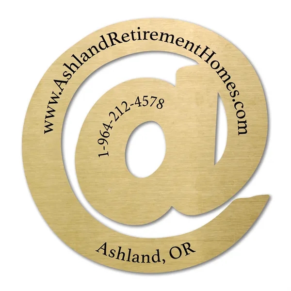 2.1875" diameter At Sign bookmark available in .020" 4CP white flexible... from ASI 53430 Executive Line / Executive Line®