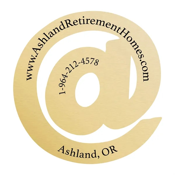 2.1875" diameter At Sign bookmark available in .020" 4CP white flexible... from ASI 53430 Executive Line / Executive Line®