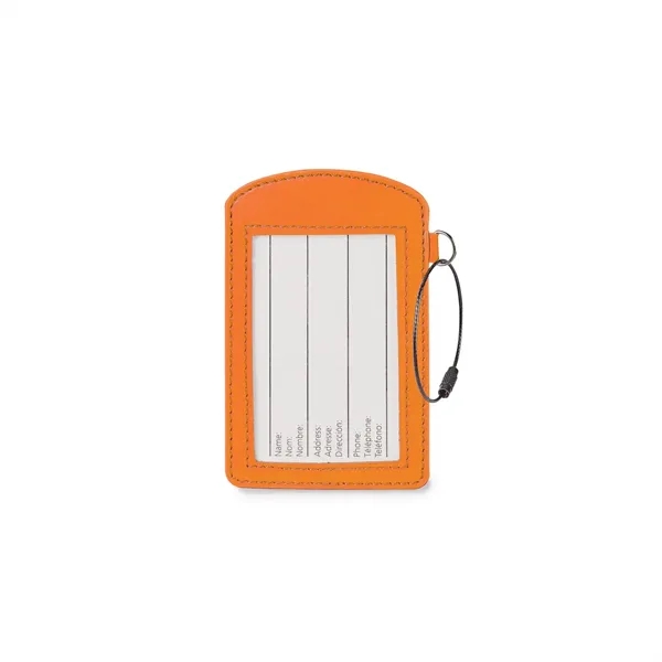 Enter our stylish Donald vinyl luggage tag with its wide window... from ASI 88660 Spector & Co.