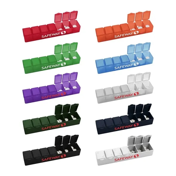 7-day pillbox with clearly marked compartments.... from ASI 88060 Snugz/USA Inc