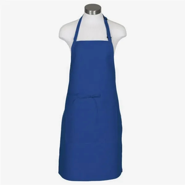 Customizable extra-long butcher apron with center divided patch pockets, a neck... from ASI 36558 Aprons, Etc.