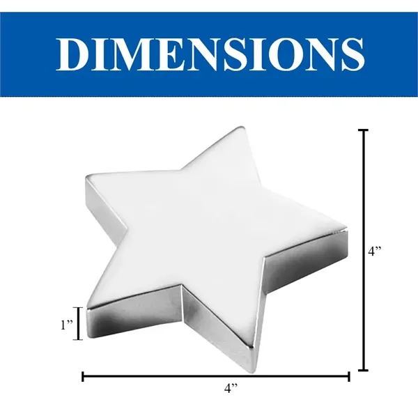 Silver, star shape paperweight.... from ASI 73010 Natico Originals Inc / Natico Originals