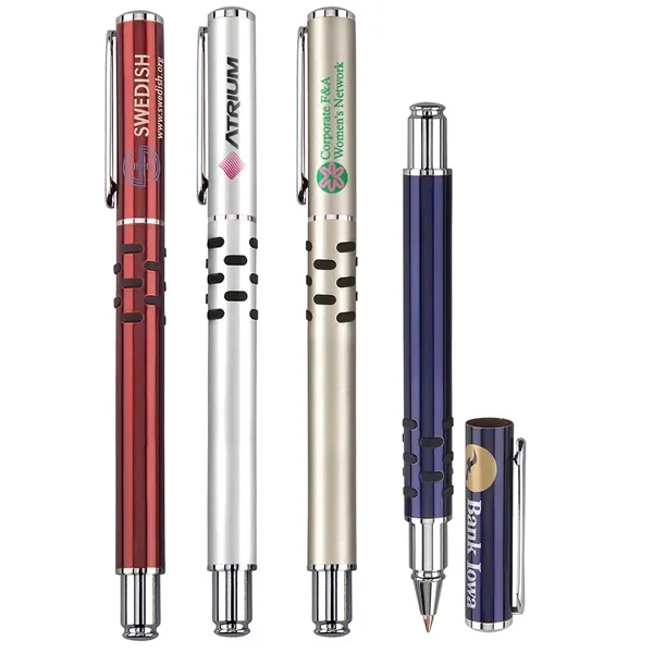 Solid brass rollerball gel pen with a protruding rubber grip, making... from ASI 68190 Lungsal / Lungsal