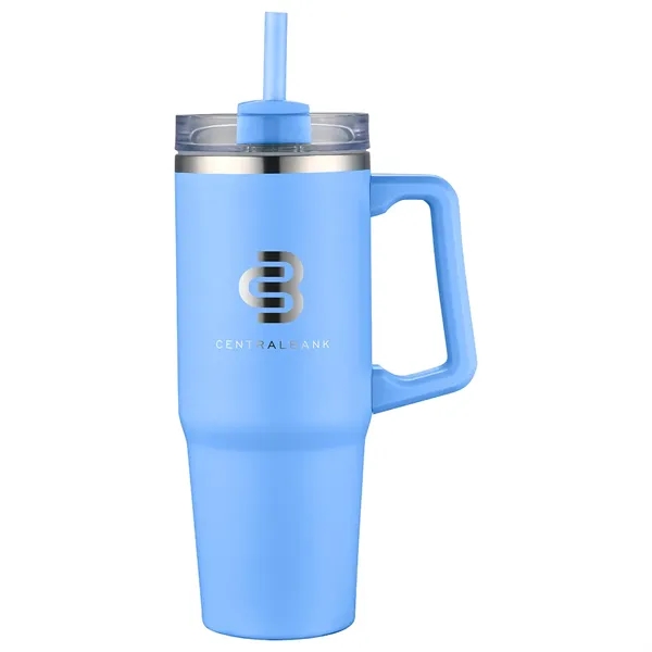 30 oz Vacuum Insulated Stainless Steel Mug with Straw... from ASI 36730 Ariel Premium Supply Inc