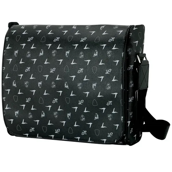 4" x 13" x 14.5" black shoulder bag; includes interior zip... from ASI 67866 Logomark/Valumark