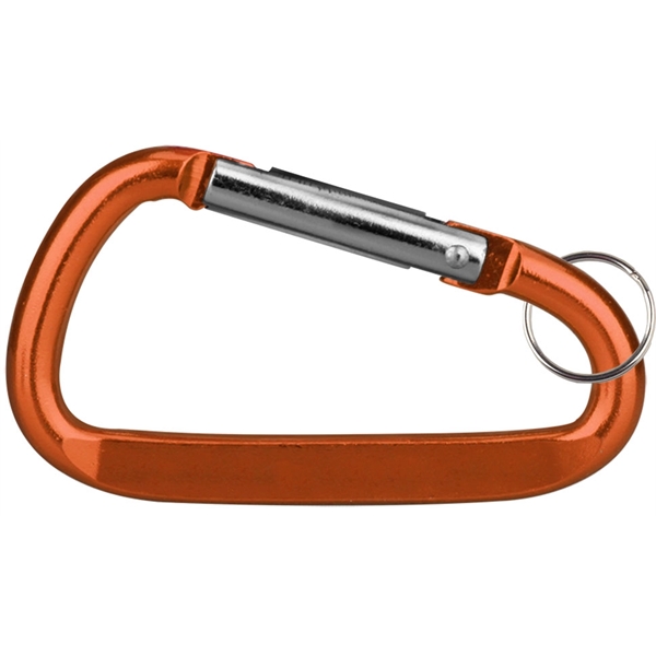 Carabiner with split key ring and solid aluminum construction.... from ASI 74585 Nu Promo International / Nu Promo Line