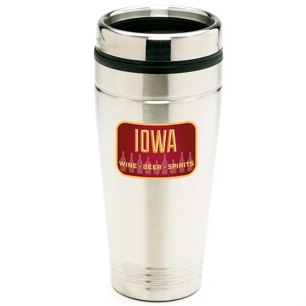 16 ounce stainless steel travel tumbler with double-wall insulation and thumb... from ASI 39820 Opusline (Benmex) / Opus Line