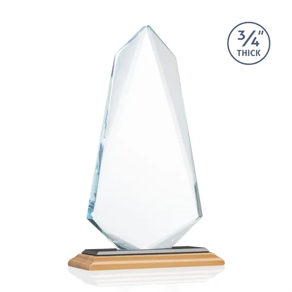 The exquisite **0.75"** Thick Starfire Crystal Sheridan VividPrint™ Award on bamboo... from ASI 84592 St Regis Group / St Regis