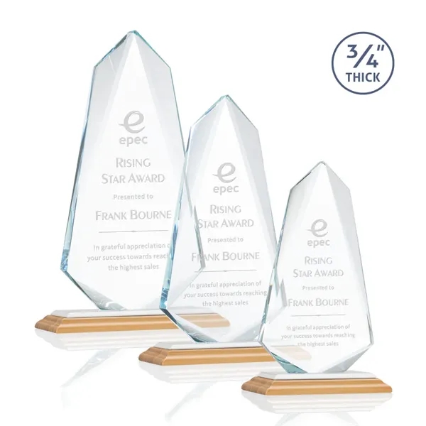 The exquisite **0.75"** Thick Starfire Crystal Sheridan Award features deep bevels... from ASI 84592 St Regis Group / St Regis