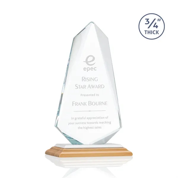 The exquisite **0.75"** Thick Starfire Crystal Sheridan Award features deep bevels... from ASI 84592 St Regis Group / St Regis