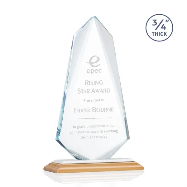 The exquisite **0.75"** Thick Starfire Crystal Sheridan Award features deep bevels... from ASI 84592 St Regis Group / St Regis