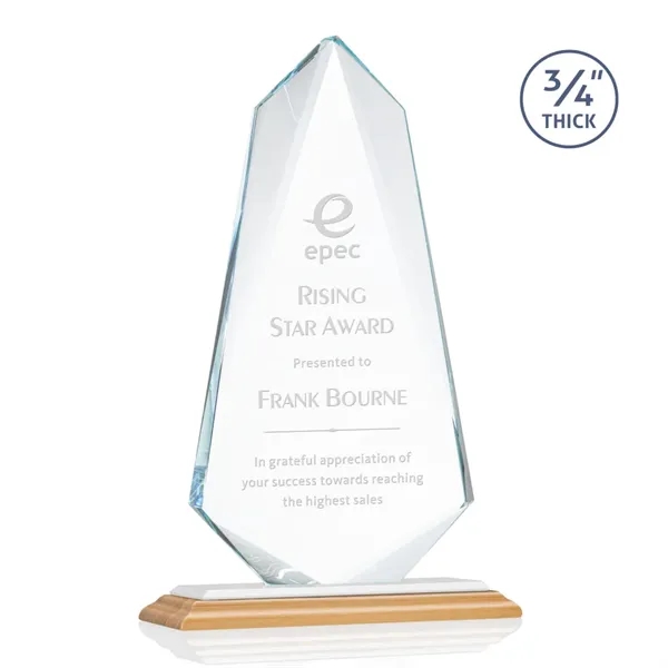 The exquisite **0.75"** Thick Starfire Crystal Sheridan Award features deep bevels... from ASI 84592 St Regis Group / St Regis