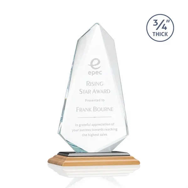The exquisite **0.75"** Thick Starfire Crystal Sheridan Award features deep bevels... from ASI 84592 St Regis Group / St Regis