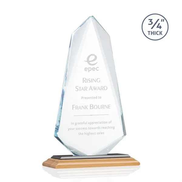 The exquisite **0.75"** Thick Starfire Crystal Sheridan Award features deep bevels... from ASI 84592 St Regis Group / St Regis