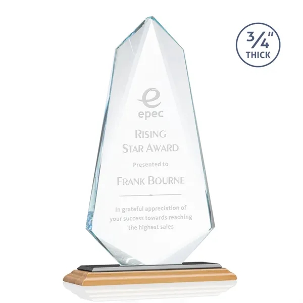The exquisite **0.75"** Thick Starfire Crystal Sheridan Award features deep bevels... from ASI 84592 St Regis Group / St Regis