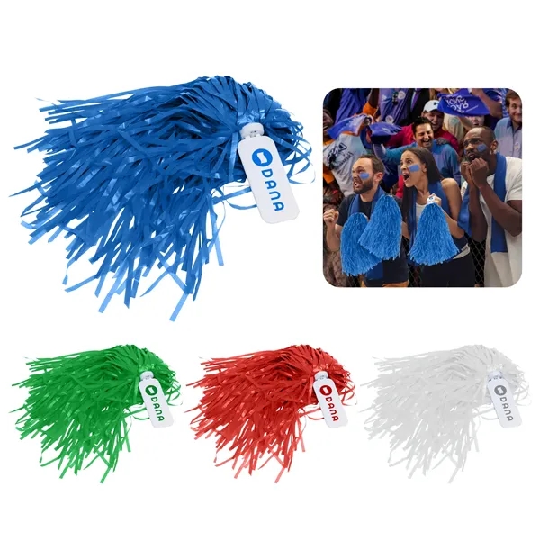 Rally pom poms with flat handle and 450 streamer strands.... from ASI 52710 Lincoln Line