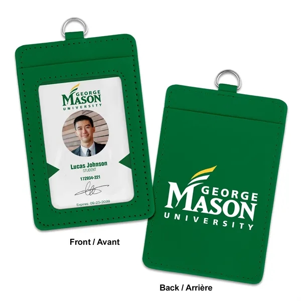 Badge holder made from a durable leatherette with a smooth finish... from ASI 93987 Martini-Vispak Inc.