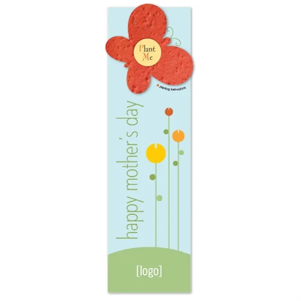 Recycled cardstock bookmark with plantable shape.... from ASI 40646 Bloomin Promotions / Bloomin' Promotions™