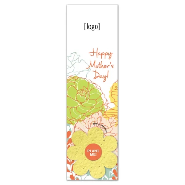 Recycled cardstock bookmark with plantable shape.... from ASI 40646 Bloomin Promotions / Bloomin' Promotions™