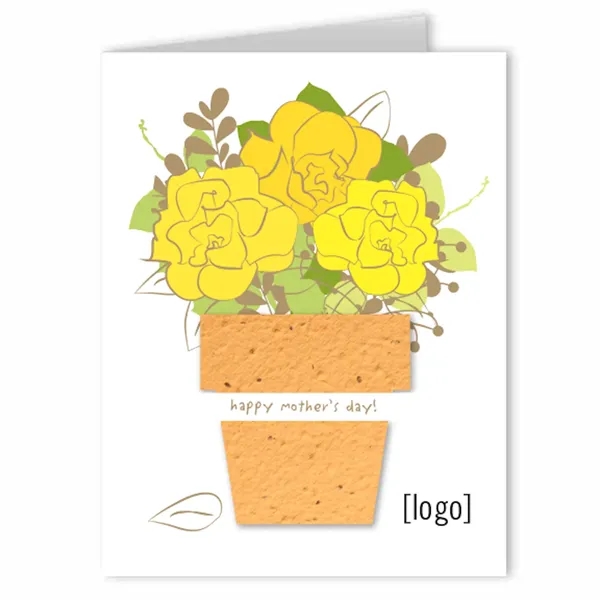 Recycled folding card with Eco seed paper shape.... from ASI 40646 Bloomin Promotions / Bloomin' Promotions™