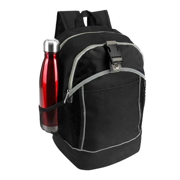 11"W x 17"H x 6.5"G backpack with main zipper compartment, middle... from ASI 37980 Bagworld