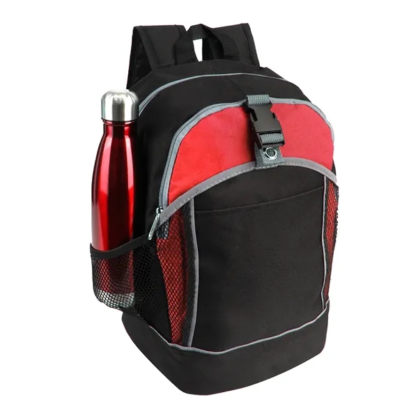11"W x 17"H x 6.5"G backpack with main zipper compartment, middle... from ASI 37980 Bagworld