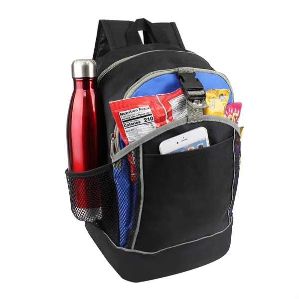 11"W x 17"H x 6.5"G backpack with main zipper compartment, middle... from ASI 37980 Bagworld