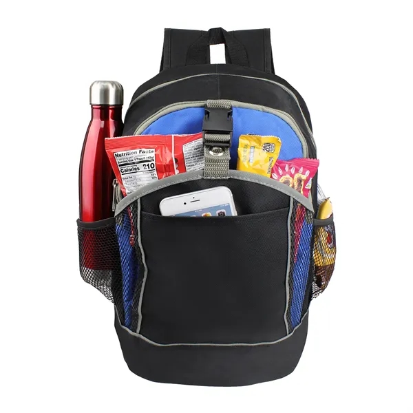 11"W x 17"H x 6.5"G backpack with main zipper compartment, middle... from ASI 37980 Bagworld