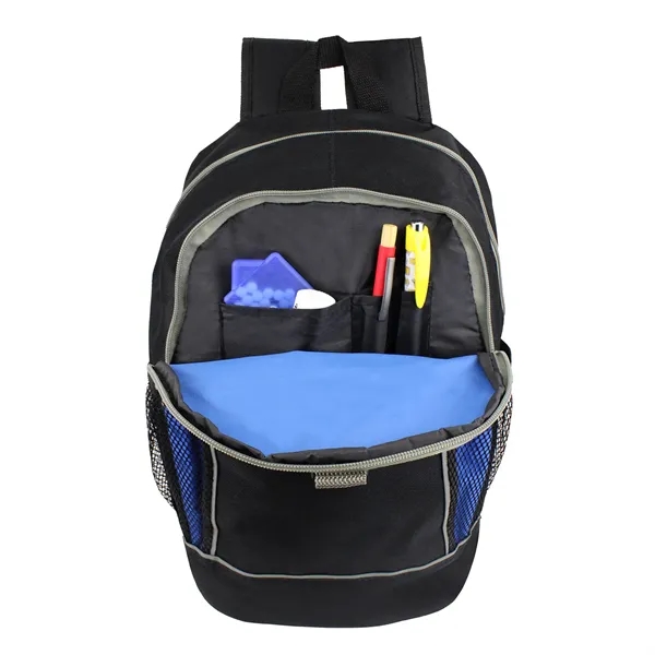 11"W x 17"H x 6.5"G backpack with main zipper compartment, middle... from ASI 37980 Bagworld