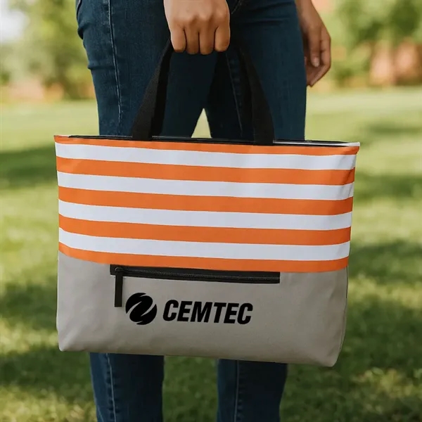 600D Polyester striped cooler bag... from ASI 84592 St Regis Group