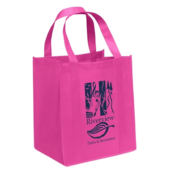 Non-Woven Polypropylene grocery tote with dual reinforced handles.... from ASI 37940 Bag Makers Inc