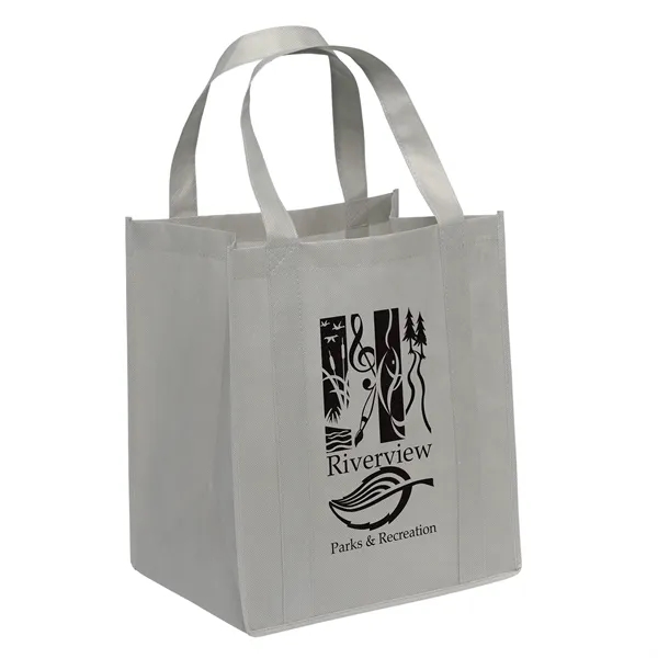 Non-Woven Polypropylene grocery tote with dual reinforced handles.... from ASI 37940 Bag Makers Inc