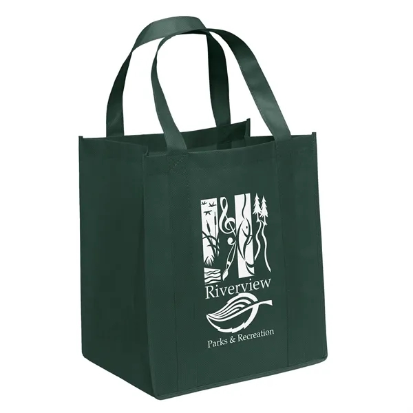Non-Woven Polypropylene grocery tote with dual reinforced handles.... from ASI 37940 Bag Makers Inc