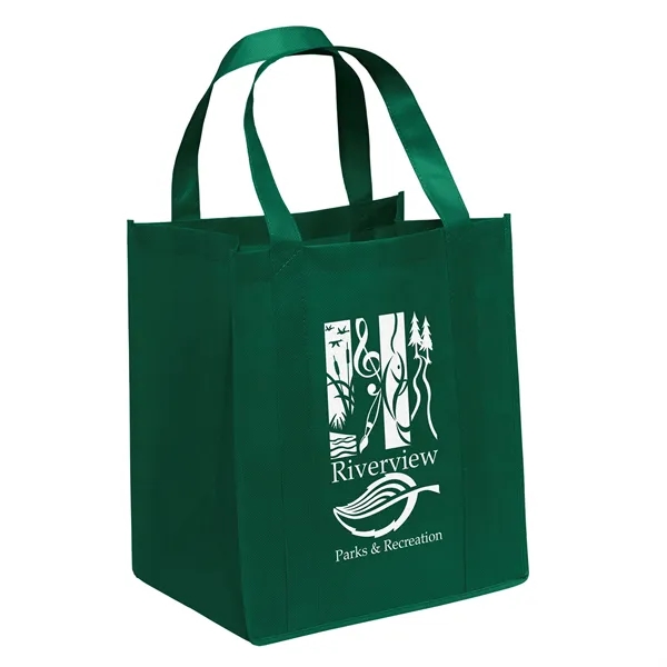 Non-Woven Polypropylene grocery tote with dual reinforced handles.... from ASI 37940 Bag Makers Inc