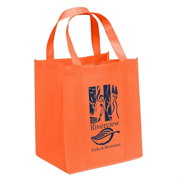 Non-Woven Polypropylene grocery tote with dual reinforced handles.... from ASI 37940 Bag Makers Inc