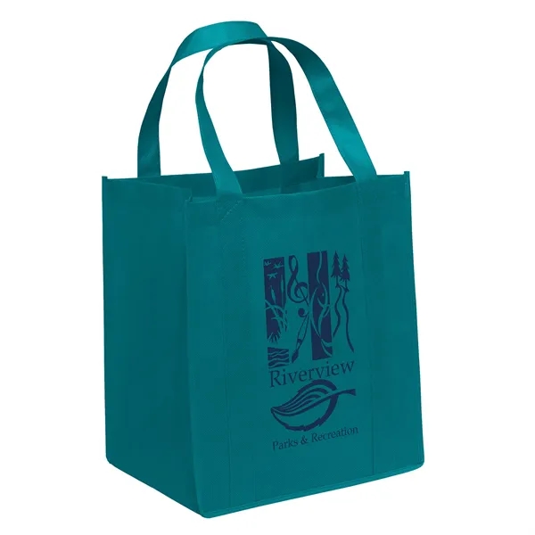 Non-Woven Polypropylene grocery tote with dual reinforced handles.... from ASI 37940 Bag Makers Inc