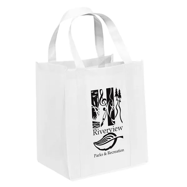 Non-Woven Polypropylene grocery tote with dual reinforced handles.... from ASI 37940 Bag Makers Inc
