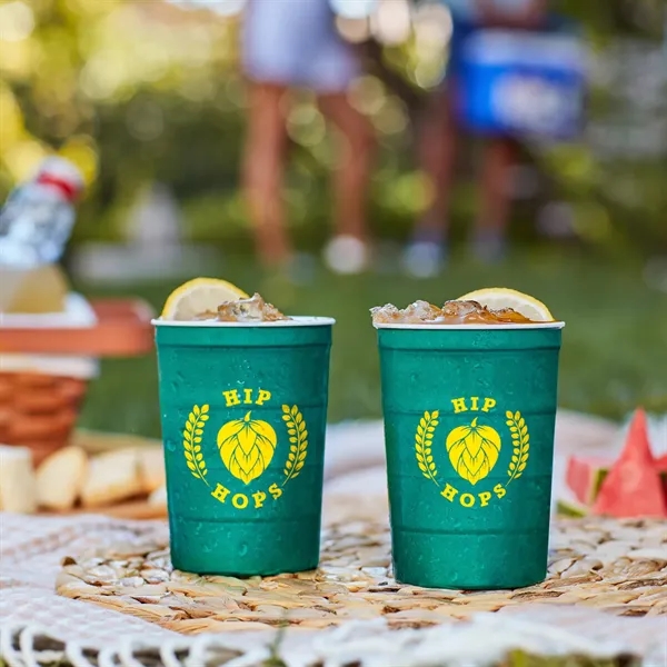 Eco-friendly, stainless steel reusable cups for sustainable gatherings.... from ASI 61966 HPG / Best Promotions USA