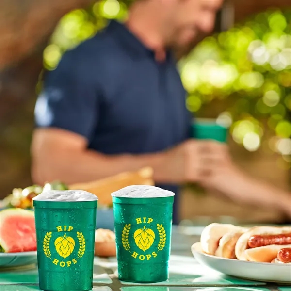 Eco-friendly, stainless steel reusable cups for sustainable gatherings.... from ASI 61966 HPG / Best Promotions USA