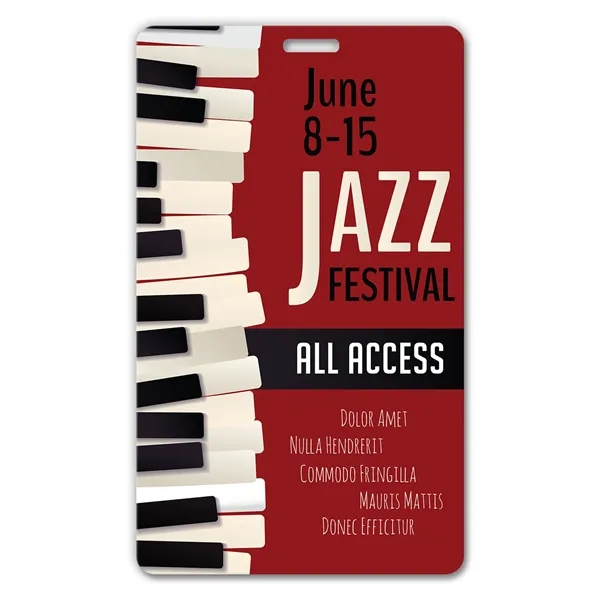 One- or two-sided name badges digitally printed in full color &... from ASI 79898 Promovision / PROMOVISION