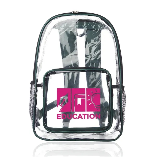 Clear plastic backpack with colored straps... from ASI 39552 BEL Promo