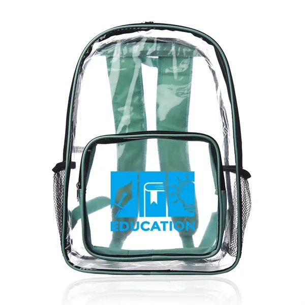 Clear plastic backpack with colored straps... from ASI 39552 BEL Promo