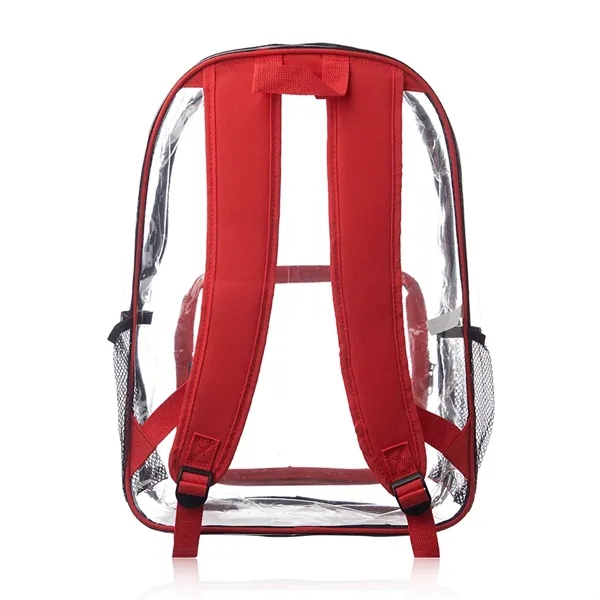 Clear plastic backpack with colored straps... from ASI 39552 BEL Promo