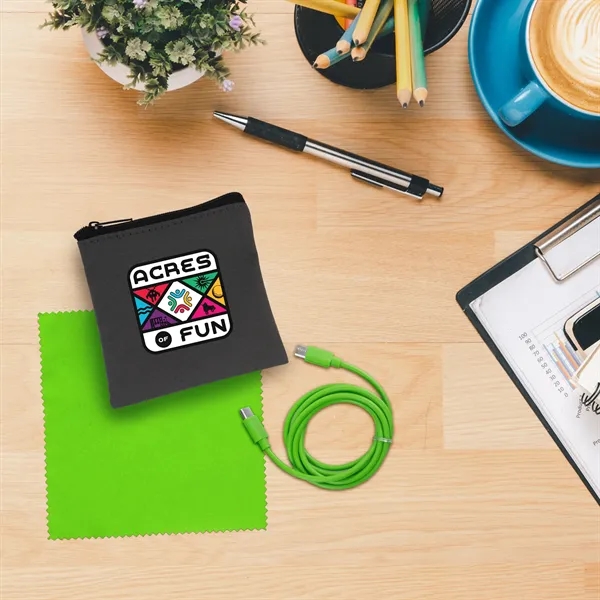 Gray Executive C to C Cable & Cloth Set... from ASI 30208 A P Specialties / AP Specialties