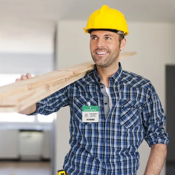 TEMPbadge 2-part expiring badges let you know when a visitor's time... from ASI 79898 Promovision / PROMOVISION