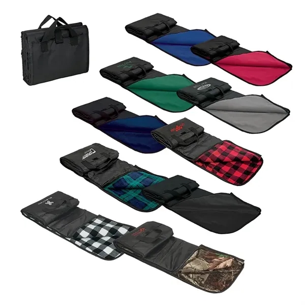 0.25" x 60" x 50" picnic blanket; includes two pockets, hook... from ASI 67866 Logomark/Valumark