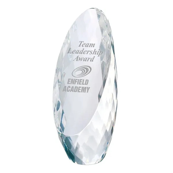 2.25" x 6.62" x 2.75" Pescara diamond-cut egg-inspired award; includes diamond... from ASI 67866 Logomark/Valumark