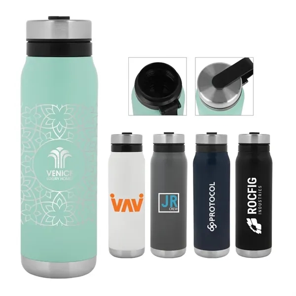 Glisky 20 oz. Double Wall Vacuum Insulated Water Bottle... from ASI 67866 Logomark/Valumark