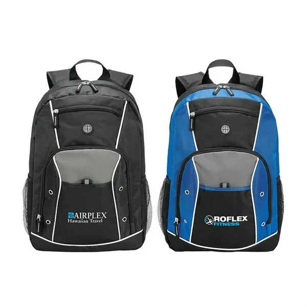 5.5" x 17.5" x 11.5" backpack that includes 15" padded laptop... from ASI 67866 Logomark/Valumark